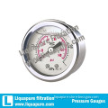 4" center mount oil filled pressure gauge